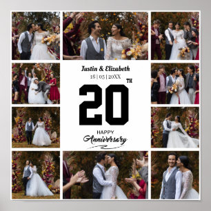 Any Happy Anniversary 10 Photo Collage Poster