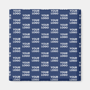 Any Image or Business Logo Editable Dark Navy Blue Magnet