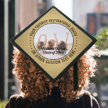 Any Inspirational Quote Photo Brushed Gold & Black Graduation Cap Topper<br><div class="desc">Add an elegant personalized touch to your college or high school commencement with this black and gold custom photo inspirational graduation cap topper. Quote can be customized to any favourite motivational saying, school name and degree, thanks mom and dad, or other message of your choice. (IMAGE PLACEMENT TIP: An easy...</div>