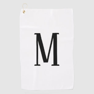 Any Letter Black & White or DIY Colours Golf Towel