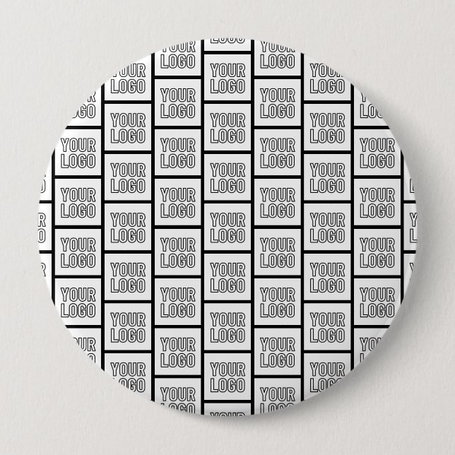Any Logo or Image Repeating Pattern 4 Inch Round Button (Front)