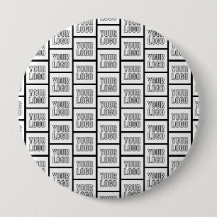 Any Logo or Image Repeating Pattern 4 Inch Round Button