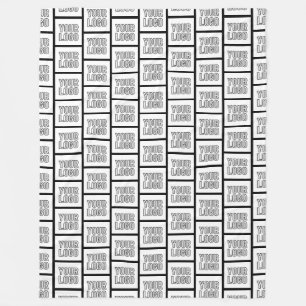 Any Logo or Image Repeating Pattern Fleece Blanket