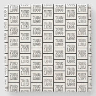Any Logo or Image Repeating Pattern Stone Coaster