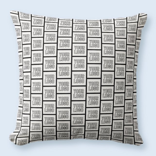 Any Logo or Image Repeating Pattern Throw Pillow (Creator Uploaded)
