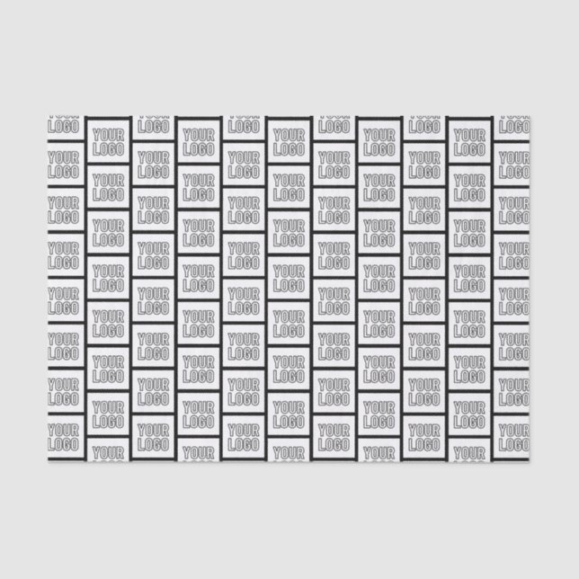 Any Logo or Image Repeating Pattern Tissue Paper (Front)