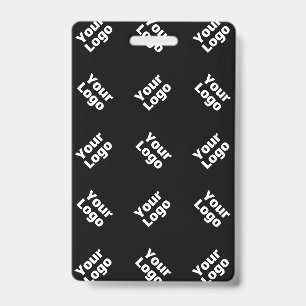 Any Logo or Uploaded Image Scattered Pattern Badge