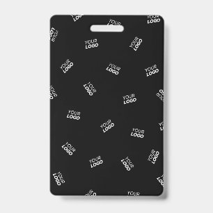 Any Logo or Uploaded Image Scattered Pattern Badge