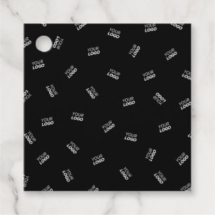 Any Logo or Uploaded Image Scattered Pattern Favour Tags
