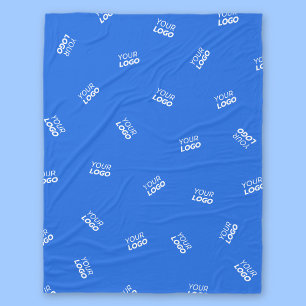 Any Logo or Uploaded Image Scattered Pattern Fleece Blanket