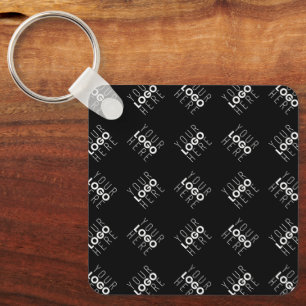 Any Logo or Uploaded Image Scattered Pattern Keychain