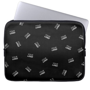 Any Logo or Uploaded Image   Scattered Pattern  Laptop Sleeve
