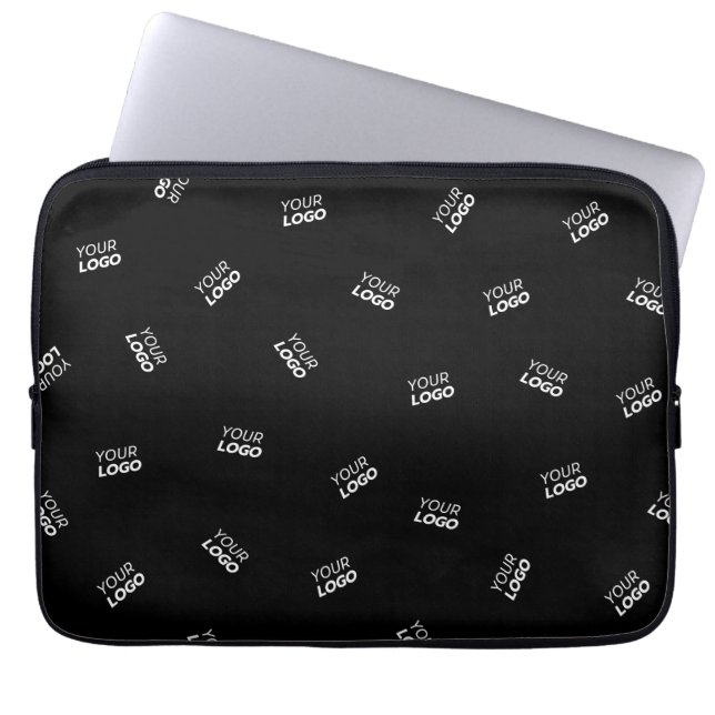 Any Logo or Uploaded Image | Scattered Pattern  Laptop Sleeve (Front)