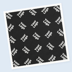 Any Logo or Uploaded Image   Scattered Pattern  Napkin