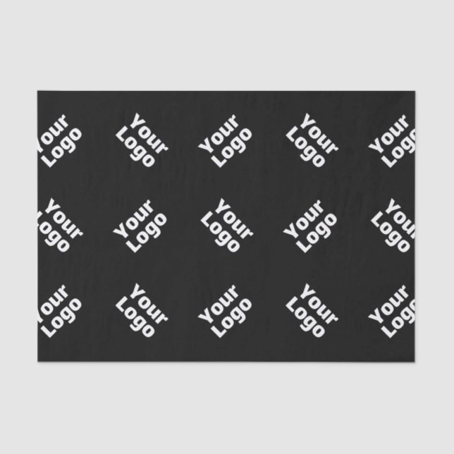 Any Logo or Uploaded Image | Scattered Pattern  Tissue Paper (Front)