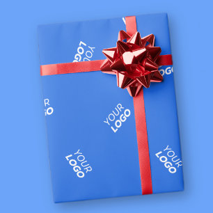 Any Logo or Uploaded Image Scattered Pattern Wrapping Paper