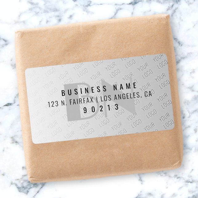 Any Logo Tiled | Grey Gradient Return Address (Creator Uploaded)