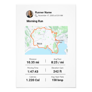 Any Marathon Route Run Photo Print