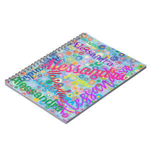 Any Name Collage Spiral Photo Notebook