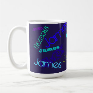Any Name Customizable Colourful Name Pattern Coffee Mug
