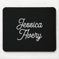 Any Name | Elegant Vintage White Script on Black