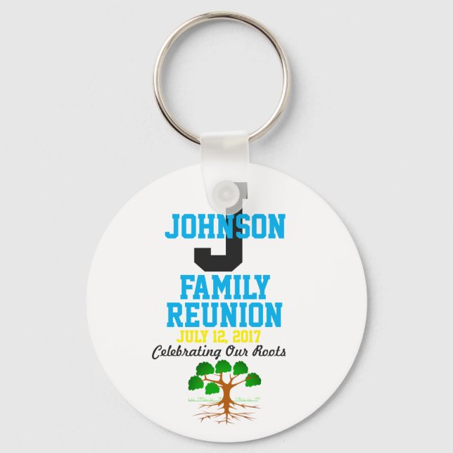 Any Name Family Reunion with Any Date - Keychain (Front)