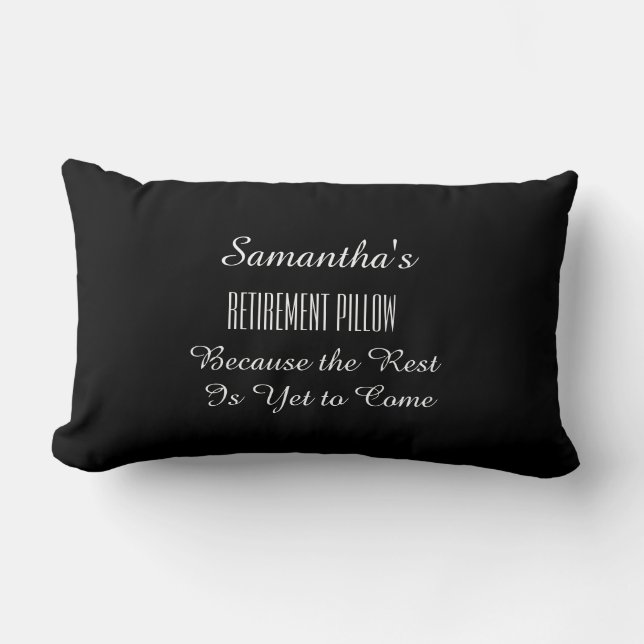 Any Name Funny Retirement - Lumbar Pillow (Front)