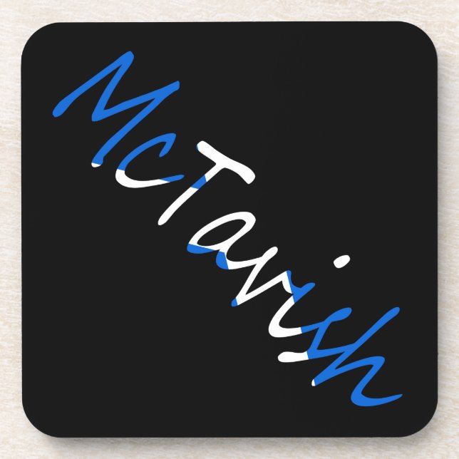 Any Name on Scottish Flag coastercnt Coaster (Front)