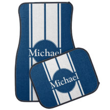Any Name or Back Colour White Racing Stripes