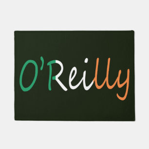 Any Name overlaid on Irish Flag dmcn Doormat