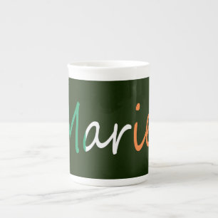 Any Name overlaid on Irish Flag mugcnt Bone China Mug