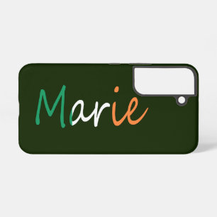 Any Name overlaid on Irish Flag sgcnt Samsung Galaxy Case