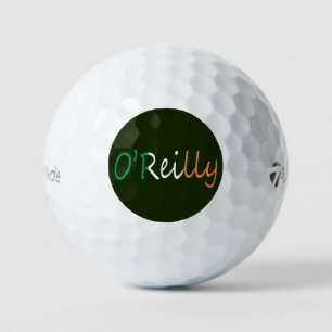 Any Name overlaid on Irish Flag tmtp5 gbcnt Golf Balls