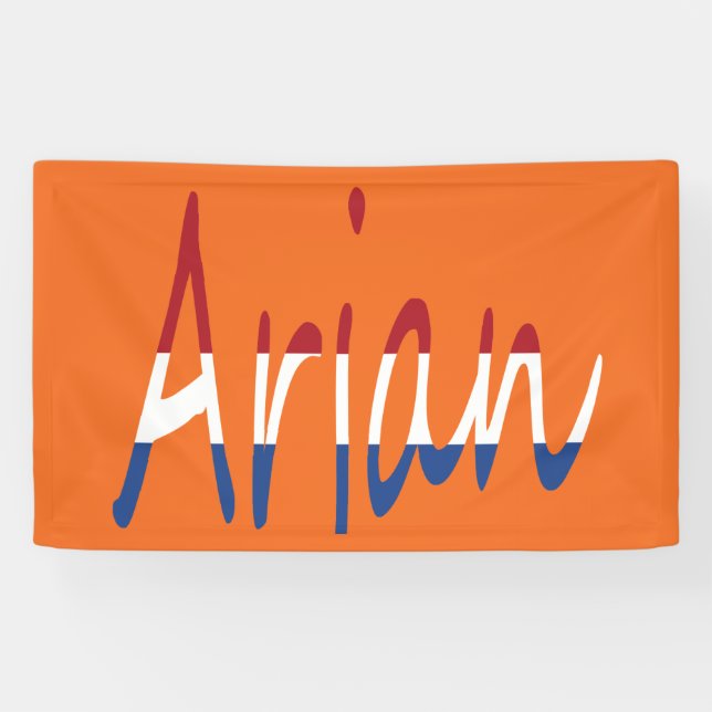 Any Name overlaid on NLD Flag on or bnrcnt Banner (Horizontal)