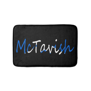 Any Name overlaid on Scottish Flag bmcnt Bath Mat