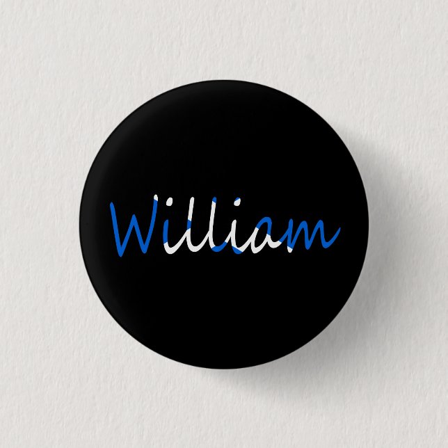 Any Name overlaid on Scottish Flag pbcnt 1 Inch Round Button (Front)