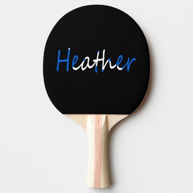 Any Name overlaid on Scottish flag ppcnt Ping Pong Paddle (Front)