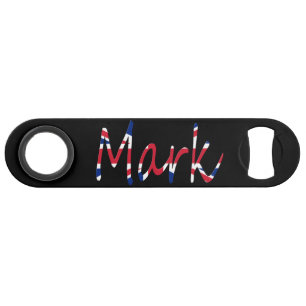 Any Name Overlaid On Union Jack Flag bocn Bar Key