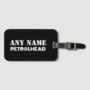 Any Name Personalized Petrolhead Luggage Tag