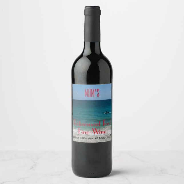 Any Name Retirement Fine Wine Celebration Event - Wine Label (Front)