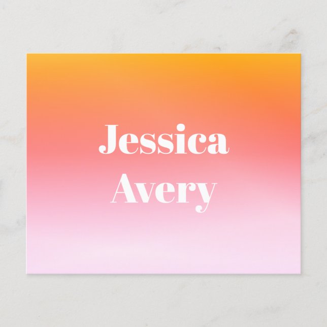 Any Name | Retro-Modern Styled Text Colourful Ombr (Front)