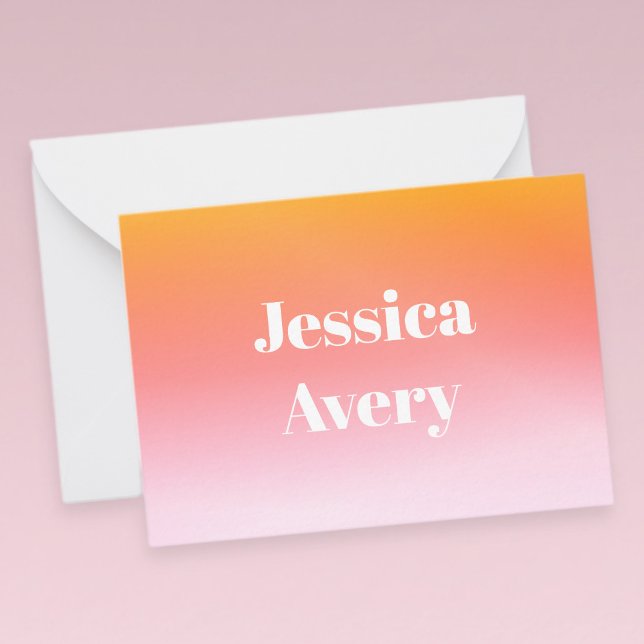 Any Name | Retro-Modern Styled Text Colourful Ombr Card (Creator Uploaded)