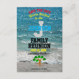 Any Name Tropical Family Reunion with Any Date - Save The Date
