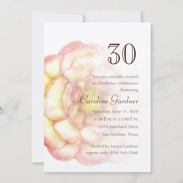 Any Number Birthday Invitation (Front)