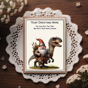Any Occasion Gnome and Elven Warrior Storybook Postcard
