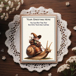 Any Occasion Gnome and Elven Warrior Storybook Postcard