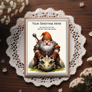 Any Occasion Gnome and Elven Warrior Storybook Postcard