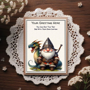 Any Occasion Gnome and Elven Warrior Storybook Postcard
