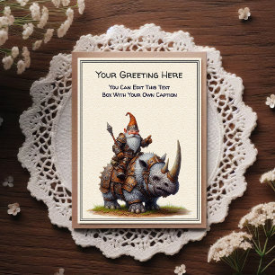 Any Occasion Gnome and Elven Warrior Storybook Postcard