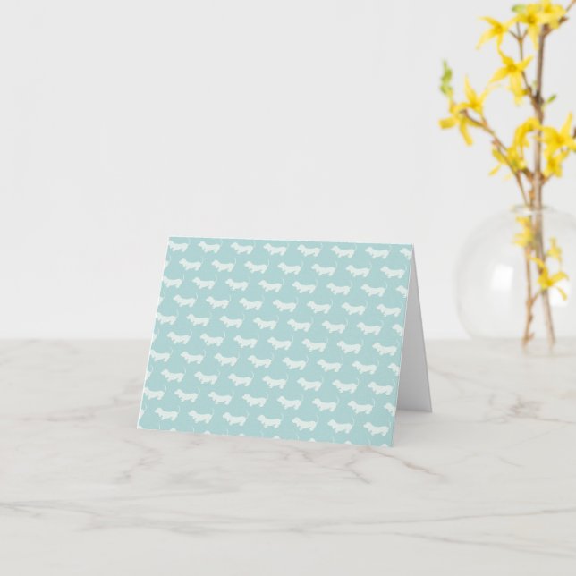 Any Occasion Greeting Card Dachshund Print (Yellow Flower)